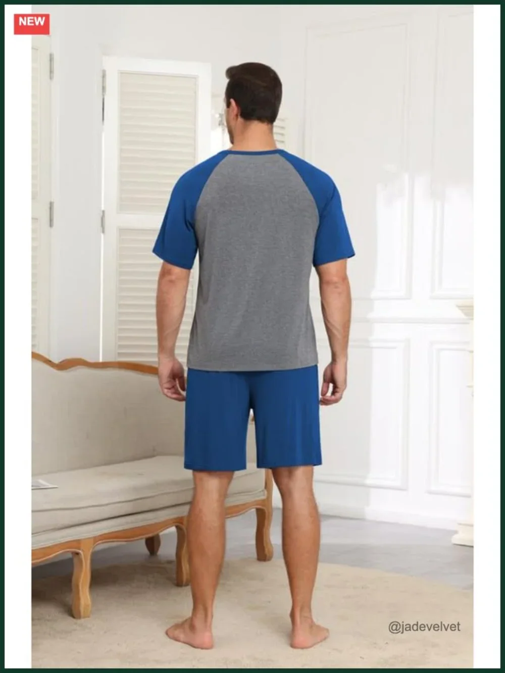 Men's Bamboo Viscose Short Sleeve Pajama Set